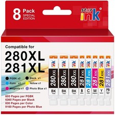 Starink 8 Pack 280XXL 281XXL Ink Cartridges for Canon picture