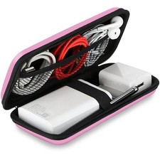 iMangoo Travel Essential Electronics Organizer Charger Case Small, Pink picture