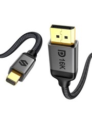 16K Mini DisplayPort to DisplayPort 2.1 Cable 16K@60Hz 8K@120Hz DP Cord 3.3FT picture