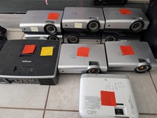 Lot of 10 Projectors FOR PARTS 8x Promethean PRM-35, InFocus IN5124, Epson H855A picture