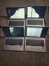 LOT OF 4  HP ProBook 640 G8 i7-1135G7  NO RAM, CRACKED LCD'S BOOTED PARTS/REPAIR picture
