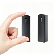 Wireless Mini Rechargeable Travel Mouse 2.4G Ultra Slim Portable PC Black picture