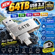 USB 3.2 Dual Type-C & USB Flash Drive Metal High Speed Memory Stick 1TB 2TB picture