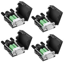 4 PCS Female DB9 Solderless Breakout Connector RS232 DSUB Serial 9 Pin Case picture