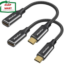 CLEEFUN USB C Extension Cable 1Ft 2Pack, USB C 3.2 Male to USB C Female Extensio picture