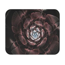 Fractal Flower Mouse Pad | Dark Bloom Abstract Desk Mat picture