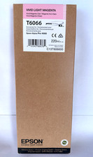 04-2019 GENUINE EPSON T6066 VIVID LIGHT MAGENTA 220ml K3 INK STYLUS PRO 4880 NEW picture