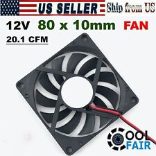 80mm 10mm 12V Cooling Case Fan 8010 2pin 80x80x10mm DC for PC Computer US picture
