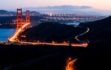 Landscape cityscape building long exposure golden gate Custom Gaming Mat Desk picture