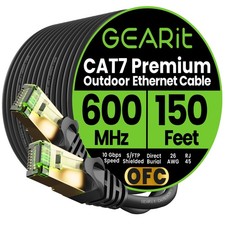 GEARit Cat7 Outdoor Ethernet Cable (150ft) SFTP Shielded Foil Twisted Pair picture
