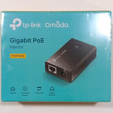 TP-LINK Omada POE150S Gigabit 1000 Mbps PoE Injector RJ-45 1-Port Black picture