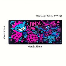 1pc Large Anime Bomb Skull Themed Gaming Mouse Pad - Non-Slip Rubber Base, Ove picture