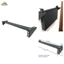 1U Steel Vertical Wall Mount Rack 19 Inch 35lb Capacity for Networking picture
