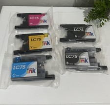 Star Ink  LC75 Sealed Replacement Ink Cartridge Yellow Cyan Magenta & 2 Black picture