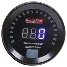 QuickCar Racing Products Tachometer, Small Diameter, 9990 RPM, Digital, 2-1/16 picture