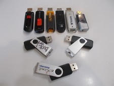 Lot of 9 USB Flash Drive Thumb Drive Memory Sticks Used Mixed Brands and Sizes picture