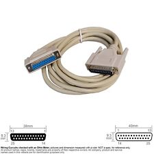 Cable Parallel Serial D-Sub DB25 DB 25 Pin Female Male Extension 10FT #130030 picture