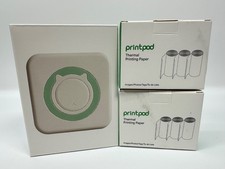Print Pods Mini Printer, Thermal Inkless Sticker Maker with 6 Rolls picture