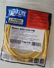 Tripp Lite Cat6 Gigabit Snagless Molded Patch Cable (RJ45 M/M) - Yellow, 10-ft picture