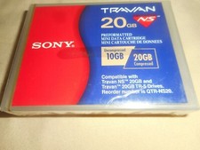 Sony Travan QTR-NS20 Mini Data Tape Cartridge 10/20GB NS Preformatted New Sealed picture