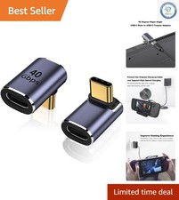 Elegant Metallic Purple 90° USB Type-C Adapters - High-Speed Data & Charging picture