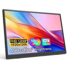 14 inch Portable Monitor 1200P FHD+ 100% sRGB Travel Display HDMI/USB-C with ... picture