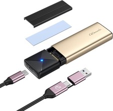GiGimundo M.2 NVMe SATA SSD Enclosure Adapter Tool-Free, USB 3.2 Rose Golden picture