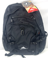 High Sierra Loop Tech Black Backpack 53646-1041 Water Repellant NWT 19x13.5x8.5 picture