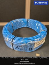 Panduit TX6A 10G Vari-Matrix, Plenum U/UTP, CMP Cat 6A, 4/23 AWG, Blue - 320Ft picture
