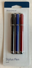 NEW Insignia NS-MST32M Stylus Pen 3-Pack BLACK RED BLUE for Touch Screen Devices picture