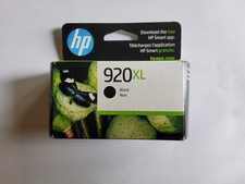 HP 920XL Office Jet Black Ink Cartridge Genuine Sealed in Box Expiration 2025 picture
