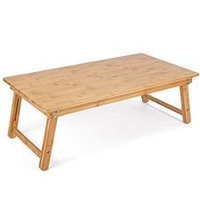 Nnewvante Large Floor Desk Foldable Tray for Adults, Bamboo 33.5 x 17.7in picture