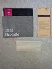 Vintage IBM System/370  Reference Card - 5.25 disk & 80 Column punch card picture