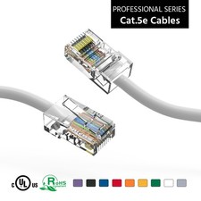 2Ft CAT5E UTP Ethernet Network Non Booted Cable White picture