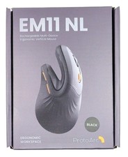 ProtoArc EM11 NL Wireless Ergonomic Vertical Mouse Bluetooth USB-C Black picture