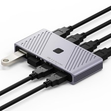 USB 3.0 Switch, 4 Computers Sharing 4 USB Devices, One-Button Switcher | T63-18 picture