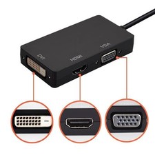3 In 1 Thunderbolt Mini Display Port DP To HDMI DVI VGA Adapter for Surface pro  picture