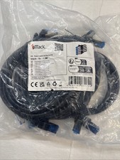 1attack Ethernet Patch Cable CAT6A, S/FTP, 1.5M 5 pack Black picture