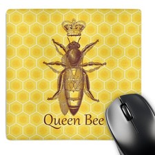 Stately Queen Bee with Royal Crown over Yellow 8L x 25W inches, Multicolor  picture