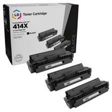 LD 3PK Replacements for HP 414X W2020X HY Black Toner for M454dn, Pro MFP M479dw picture