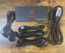RubiPro HDMI 2.1 Dual Monitor KVM Switch 8K60Hz 2PC USB 3.0 w/Remote picture