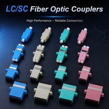10PCS SC LC UPC Keystone Single/Multimode/OM3/OM4 Fiber Optic Coupler Adapter picture
