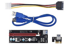 10pcs/lot 60cm USB3.0 PCIe 1x to 16x Adapter Molex X1 TO X16 power supply cable picture
