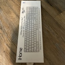 iHome Full Size Wired USB Keyboard for MAC 109-key White IMACK121S-AZ picture