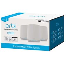 Netgear Orbi AX5400 (RBK763S-100NAS) Tri-Band Mesh WiFi 6 System- BRAND NEW picture
