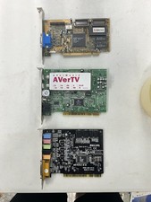 Vintage PCI Multimedia Card Lot S3 Trio64V2 + Philips Sound Card + AVerTV Tuner picture