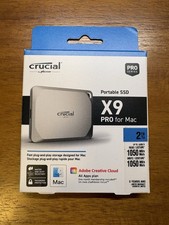 Crucial X9 Pro 2TB USB-C Portable External SSD 100% Health (CT2000X9PROMACSSD9B) picture
