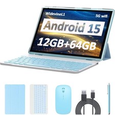 Android 15 Tablet, 10 inch 12GB RAM+64GB ROM/1TB (Max), 2 in 1 Tablets with K... picture