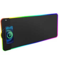 Charging RGB Gaming Mouse Pad - Wireless 15W Mousepad LED Extra Large Mouse Mat picture