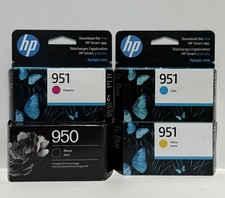 HP 950 Black & 951 Yellow/Cyan/Magenta Ink Cartridges Exp: 05/2026+ picture